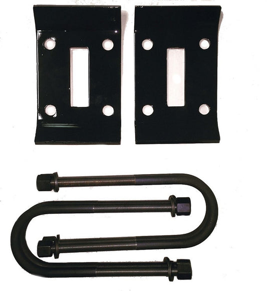 Kit includes 2 plates, 4 U bolts, 8 washers and nuts