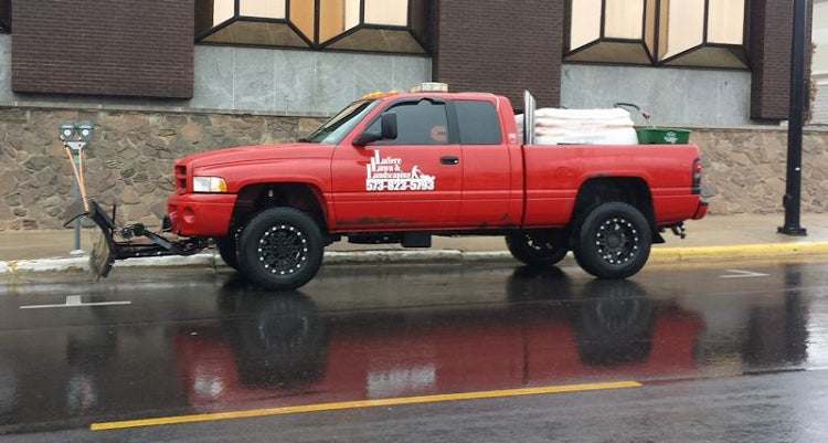 Customer's truck with 3,000 lbs in the bed with our shackle flip setup.